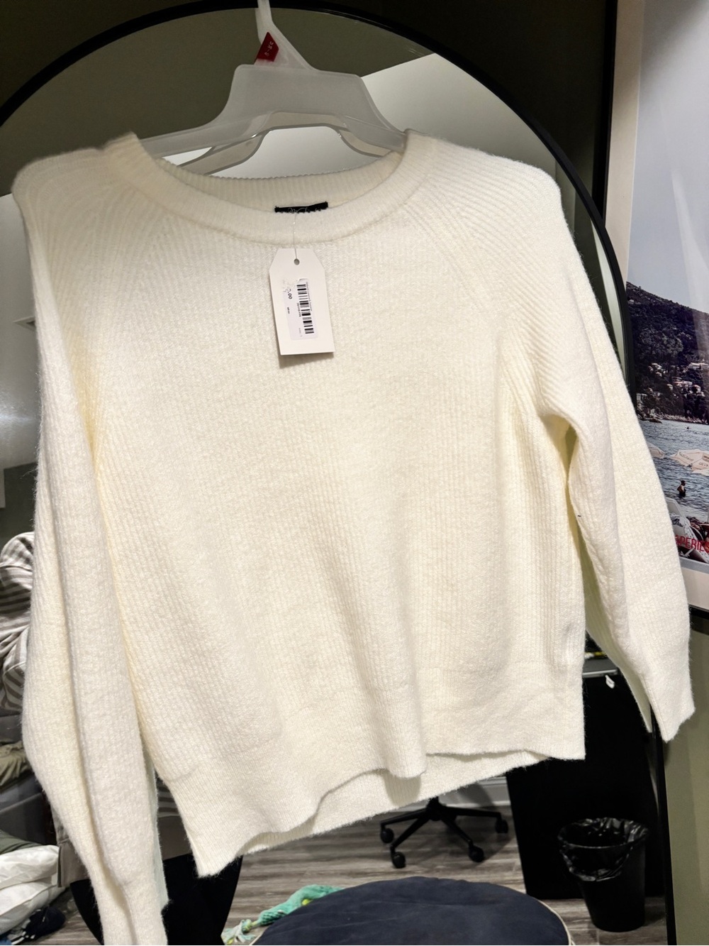 Women's Cream Crewneck Sweater